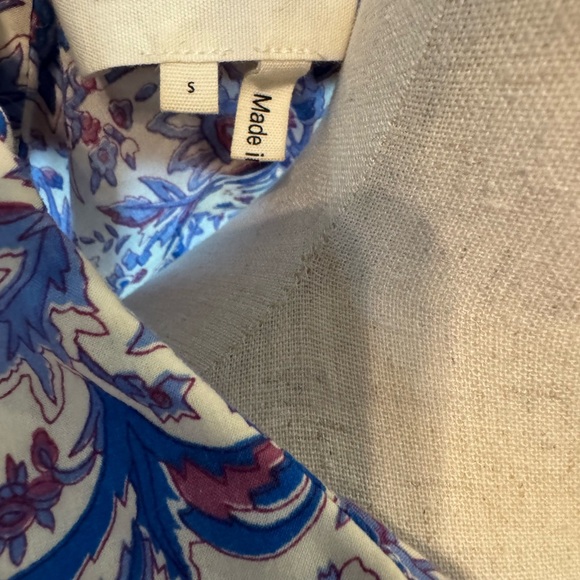 Ba&sh Paisley Blue and Purple Button-down - Picture 6 of 9